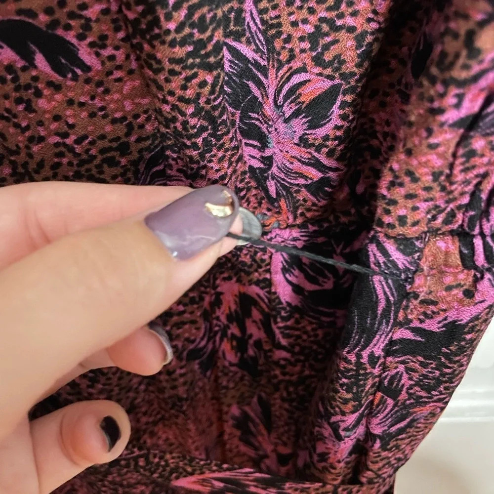 DR2 Women's Midi Dress - Pink and Black Floral - Picture 5 of 5